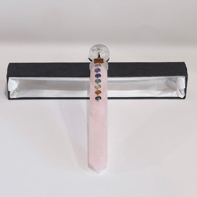 Rose Quartz Chakra Wand