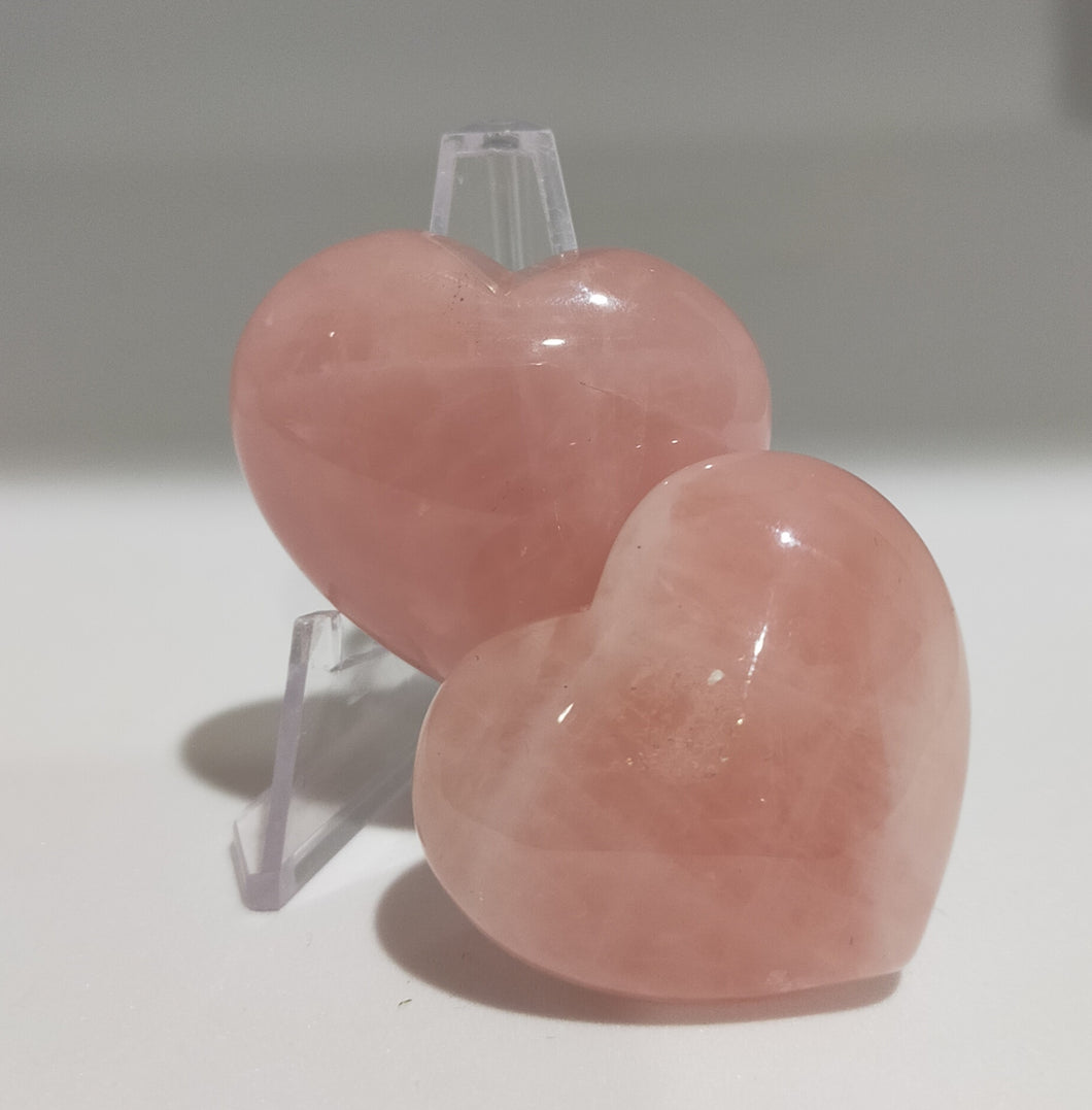 Rose Quartz Puffy Heart