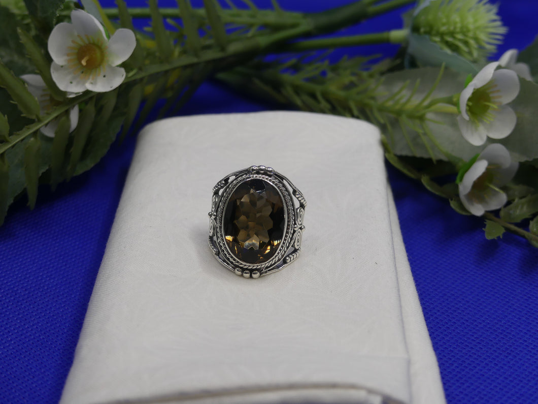 Smokey Quartz Sterling Silver Ring