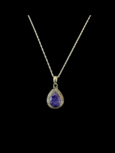 Load image into Gallery viewer, Sapphire Teardrop Sterling Silver Pendant
