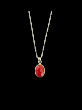 Load image into Gallery viewer, Ruby Sterling Silver Pendant
