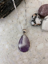 Load image into Gallery viewer, Chevron Amethyst Sterling Silver Pendant
